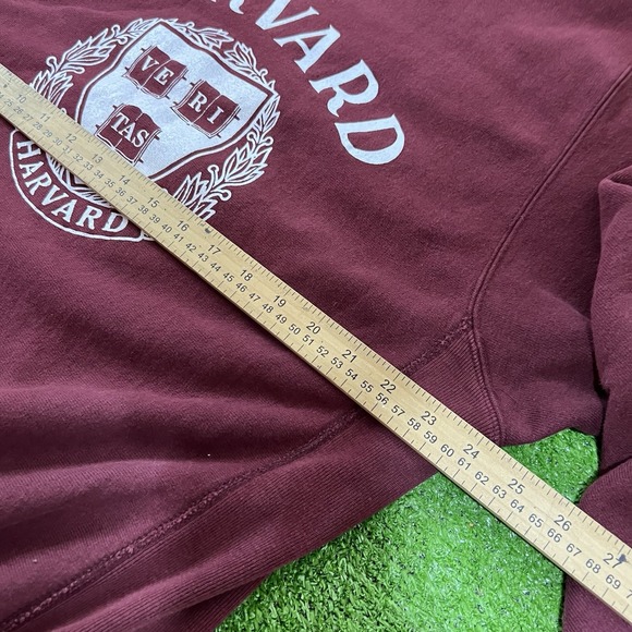 Vintage Harvard crest Sweatshirt XL Crimson‎ Champion Reverse Weave USA MADE - Picture 5 of 9